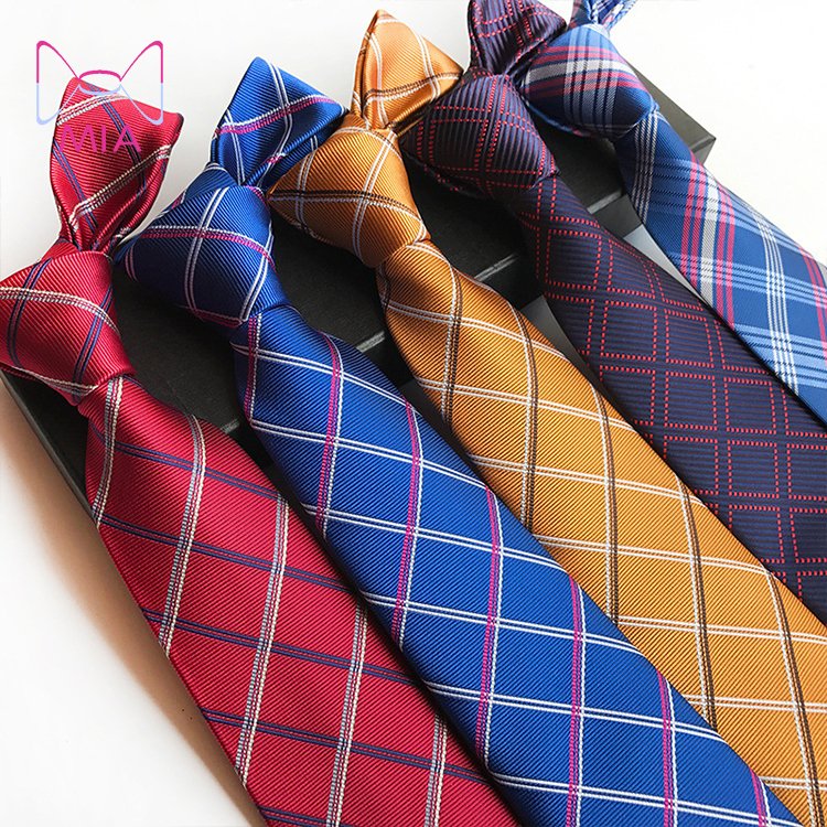 Men's ties 8cm vestidos business wedding tie Male legame gift England Stripes plaid necktie