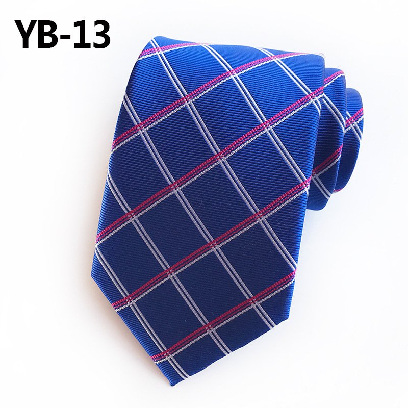 Men's ties 8cm vestidos business wedding tie Male legame gift England Stripes plaid necktie