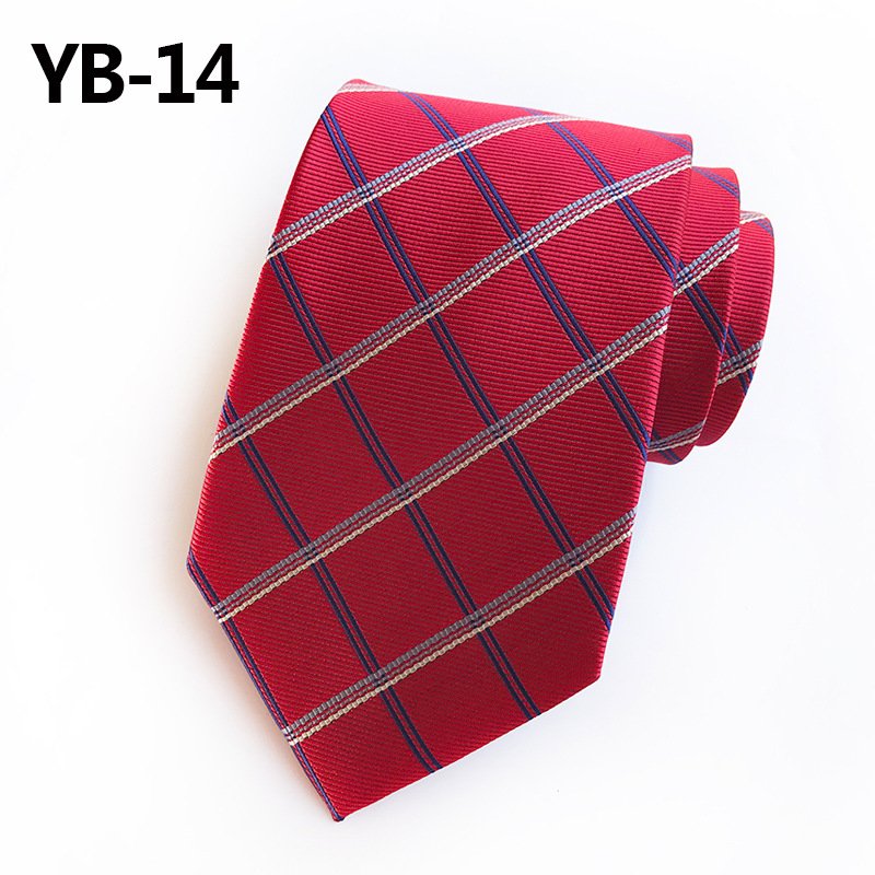 Men's ties 8cm vestidos business wedding tie Male legame gift England Stripes plaid necktie