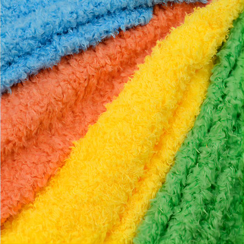 High quality 12mm peach velvet spray curly seaweed velvet fabric Stuffed toy Wholesale of fabrics