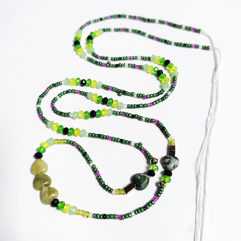 2024 New Love waist bead chain crystal chain and tie adjustable African waist chain bead wholesale
