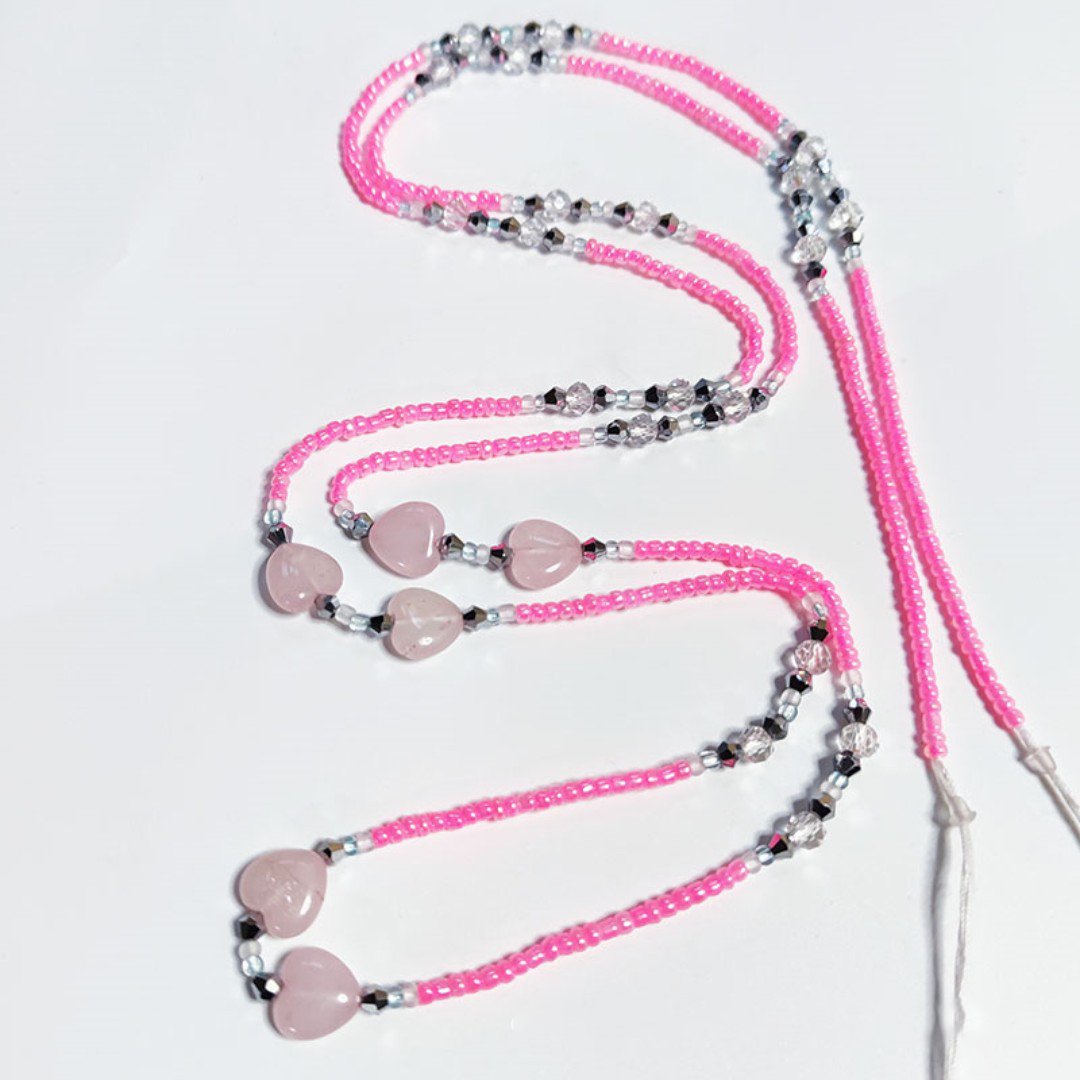 2024 New Love waist bead chain crystal chain and tie adjustable African waist chain bead wholesale