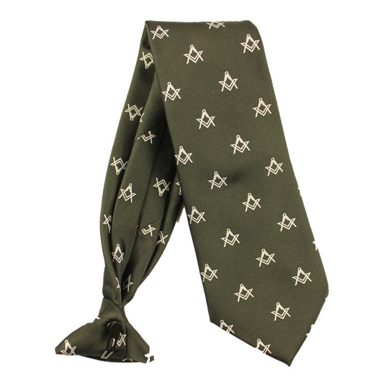 RunLin Factory Wholesale Luxury Handmade Polyester Woven Jacquard Fabric Custom Masonic Clip Tie