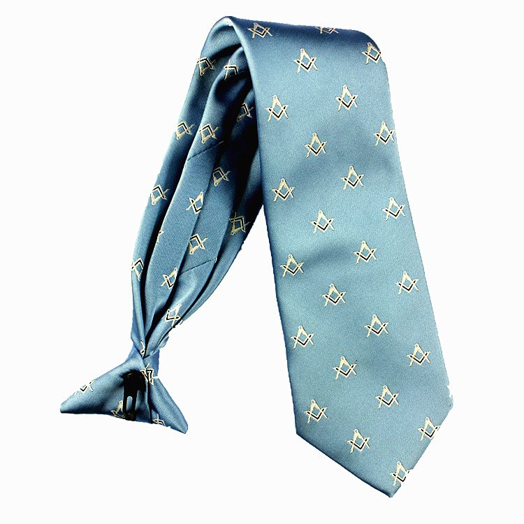 RunLin Factory Wholesale Luxury Handmade Polyester Woven Jacquard Fabric Custom Masonic Clip Tie