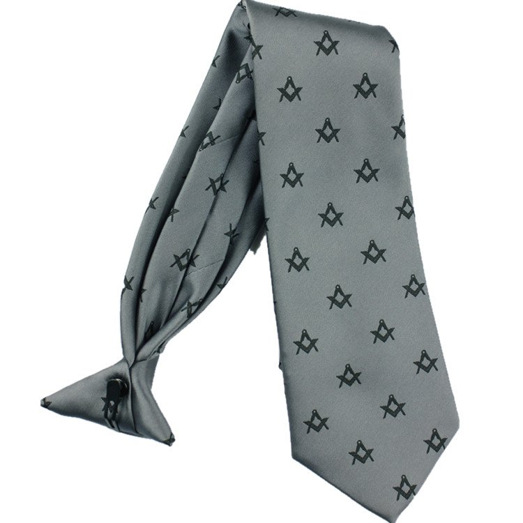 RunLin Factory Wholesale Luxury Handmade Polyester Woven Jacquard Fabric Custom Masonic Clip Tie