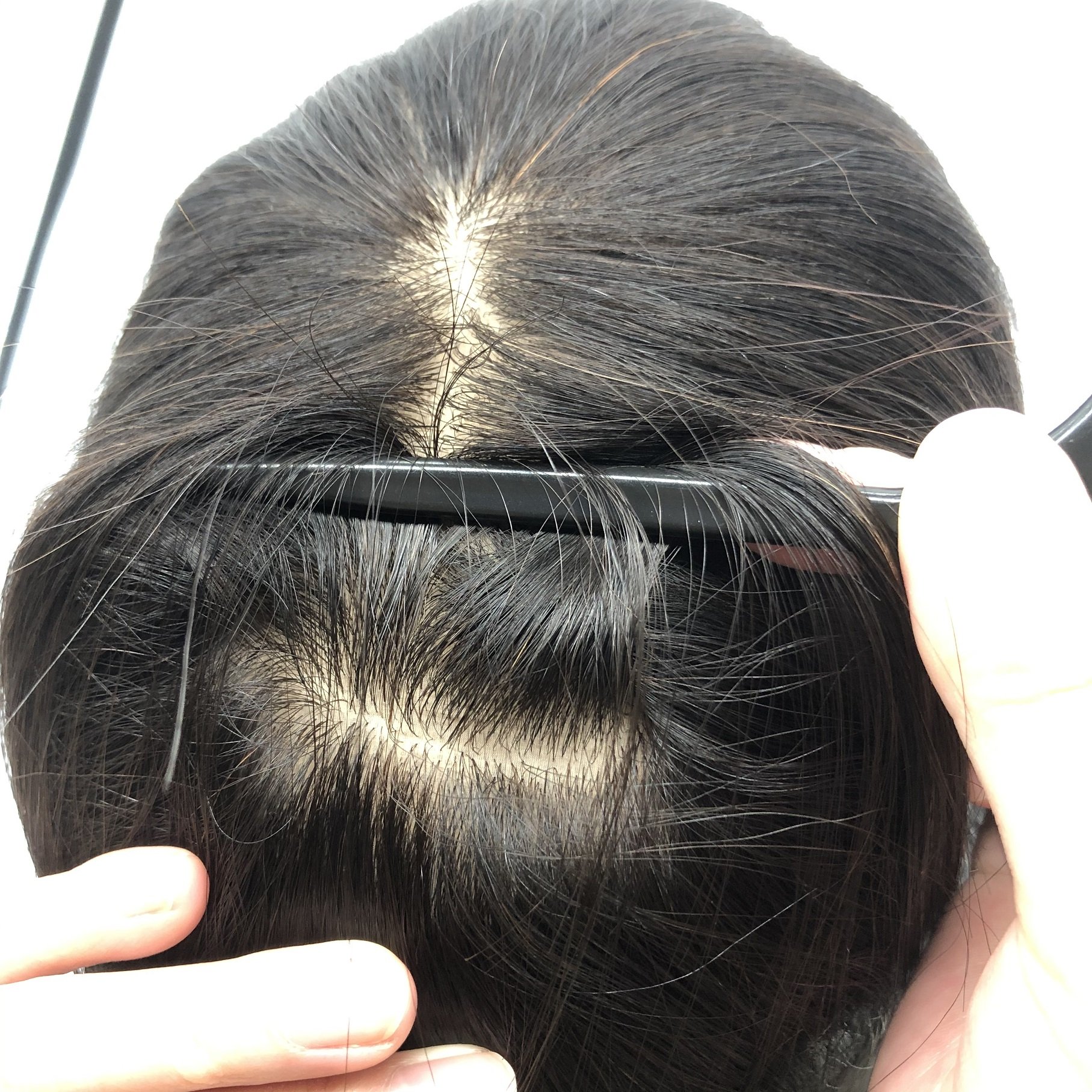 LONGFOR NK Handtied Silk Topper Chinese Remy Virgin Cuticle Aligned Women Toupee Hair Extensions