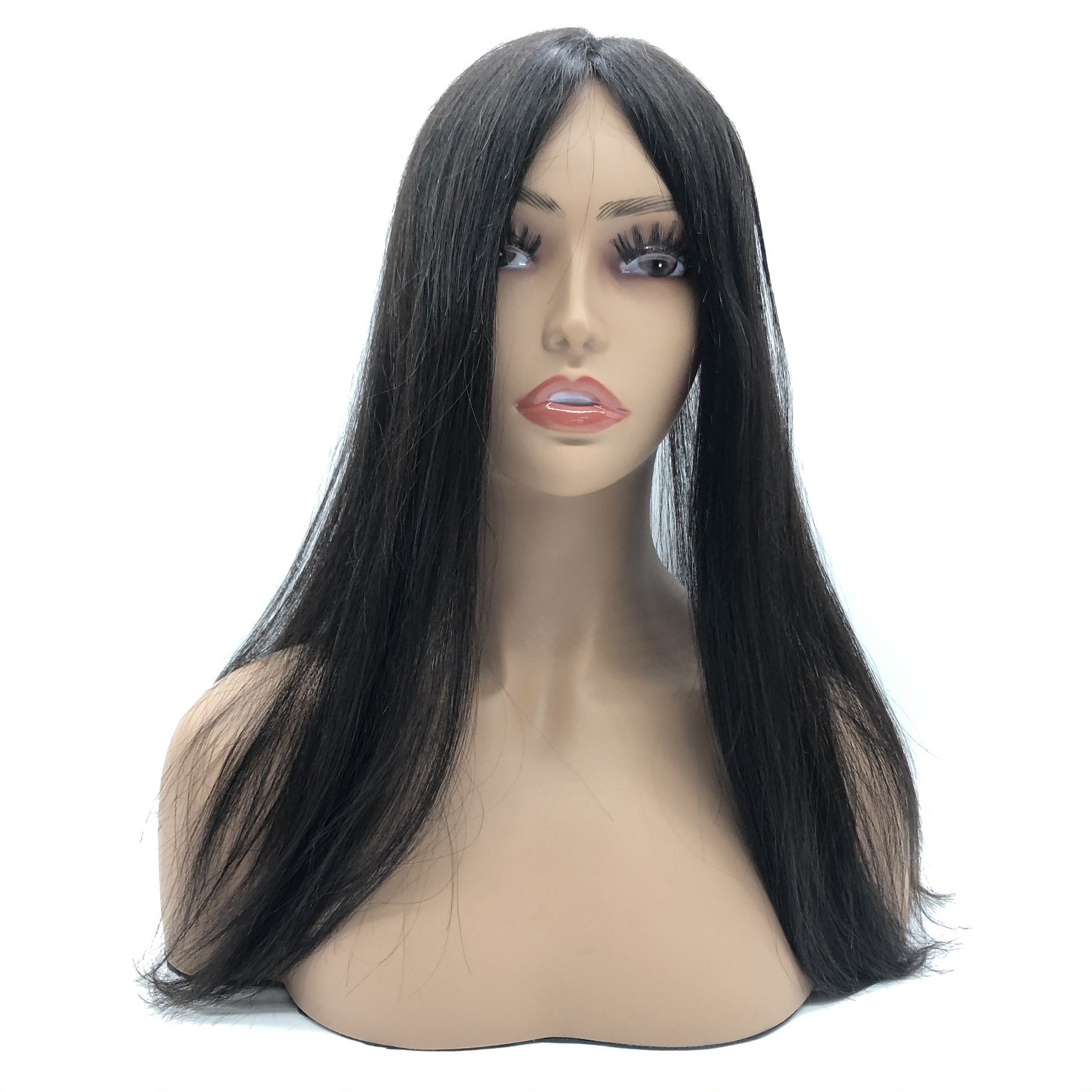 LONGFOR NK Handtied Silk Topper Chinese Remy Virgin Cuticle Aligned Women Toupee Hair Extensions