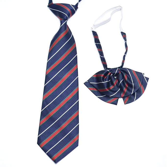 wholesale stripe elastic polyester neckties and bow ties