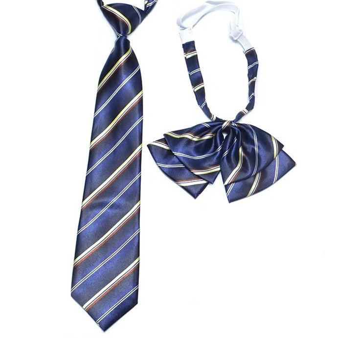 wholesale stripe elastic polyester neckties and bow ties