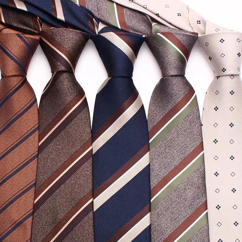 Fashion Wine Red Ties For Men Vintage Groom Wedding Striped Polyester Business Neckties Manufacturers In Stock