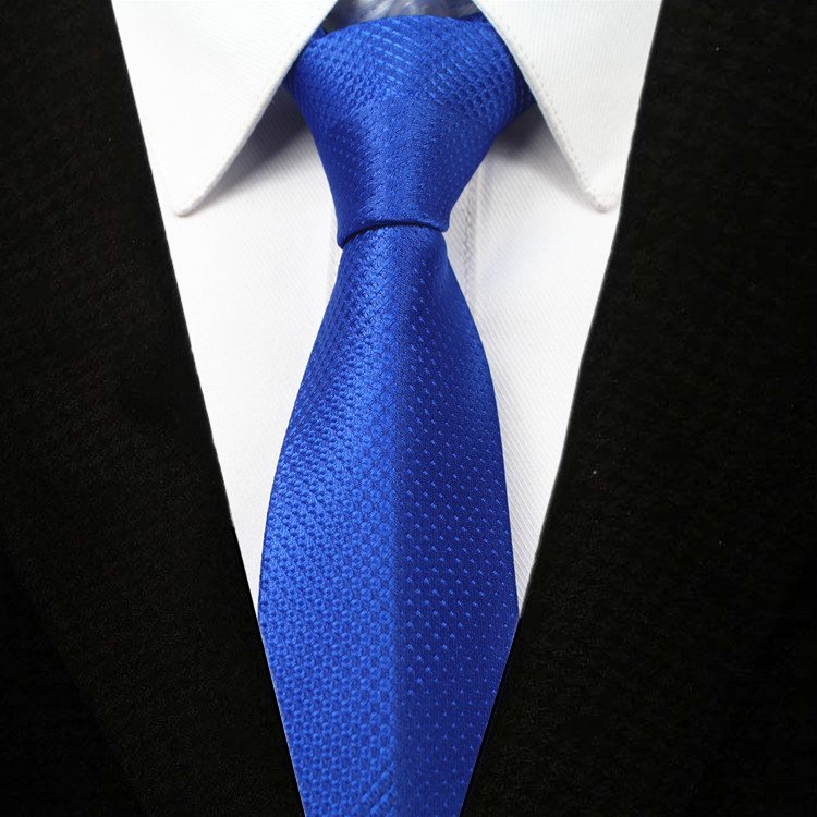 Silk Jacquard Woven Paisley Men Tie Classic Blue Tie High Quality 6cm Necktie