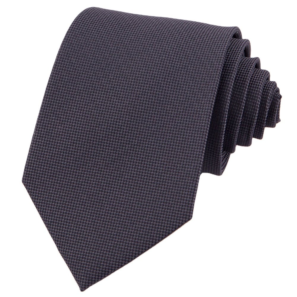 Manxiang Classic Handmade Solid Color Famous Brand Logo Jacquard Polyester Tie