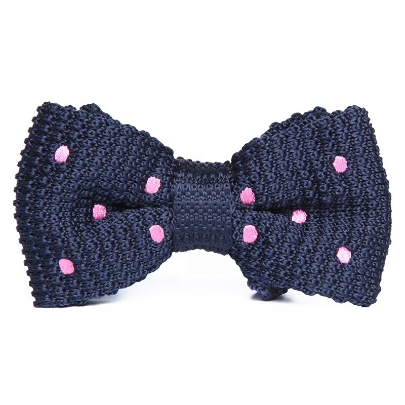 Mens Polyester Knit Butterfly Neck Bow Ties Navy Red Colorful Striped Tie Boys Luxury Modern Knitted Bowtie For Men