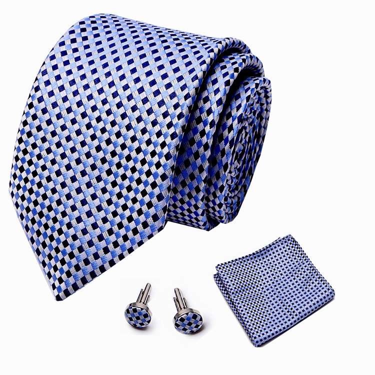 Gift box Solid Mens Skinny Ties Fashion Plain Ties Jacquard Woven Silk Ties for Mens Wedding Suits