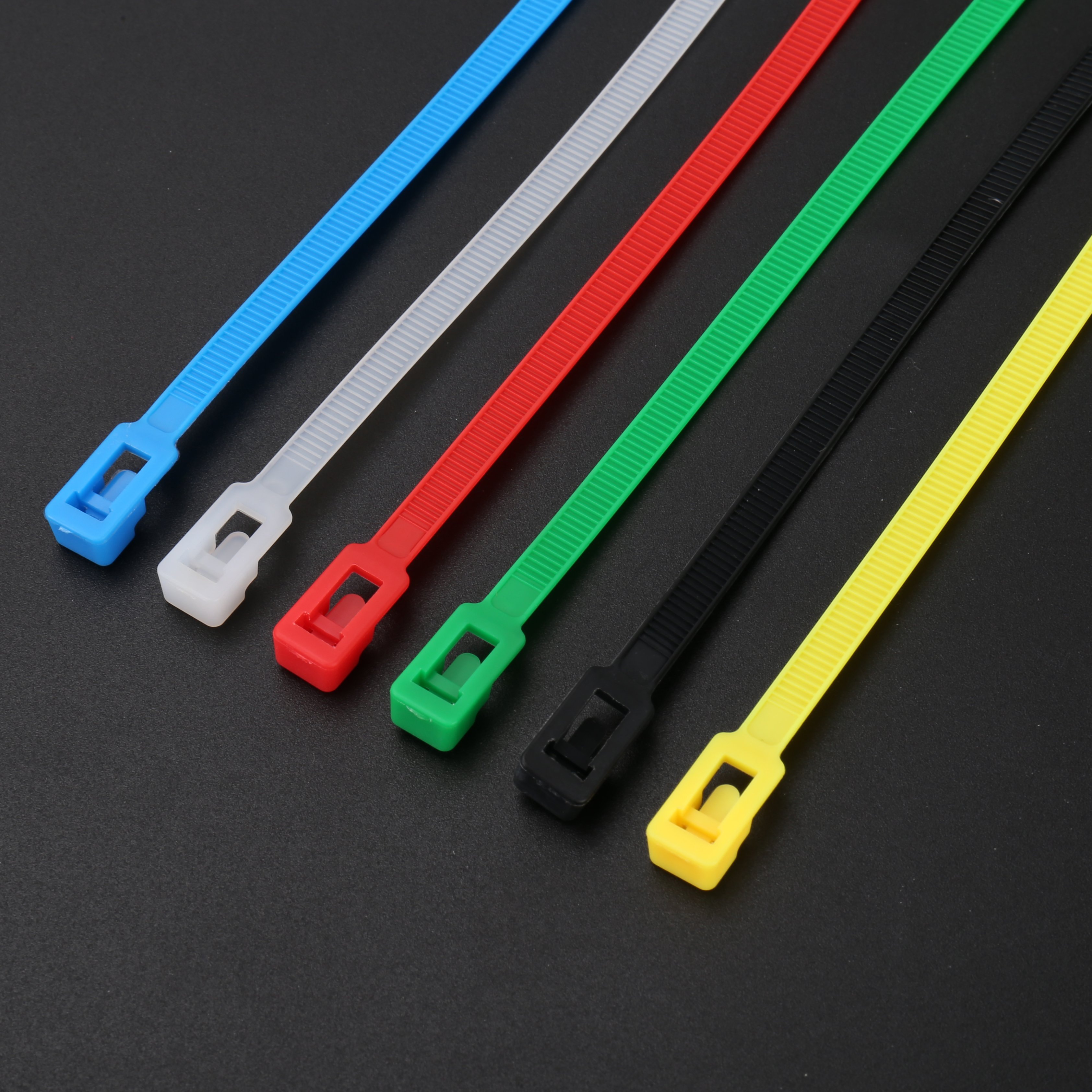 Cable ties manufacturers 8x400mm(7.6) OUORO 100PCS/BAG reusable plastic nylon wire zip ties releasable cable ties