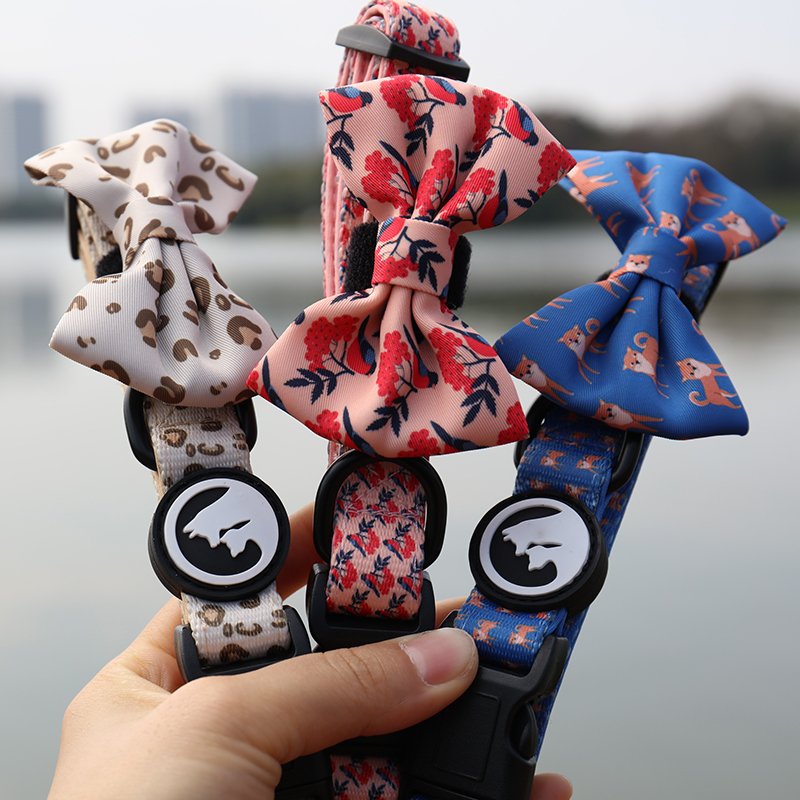 Wholesale Customized Pattern Luxury Low MOQ Pet Dog Collar Bow Ties For Small Medium Dog