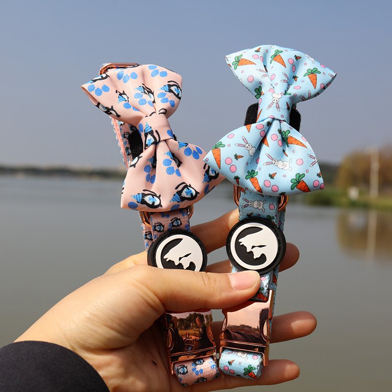 Wholesale Customized Pattern Luxury Low MOQ Pet Dog Collar Bow Ties For Small Medium Dog