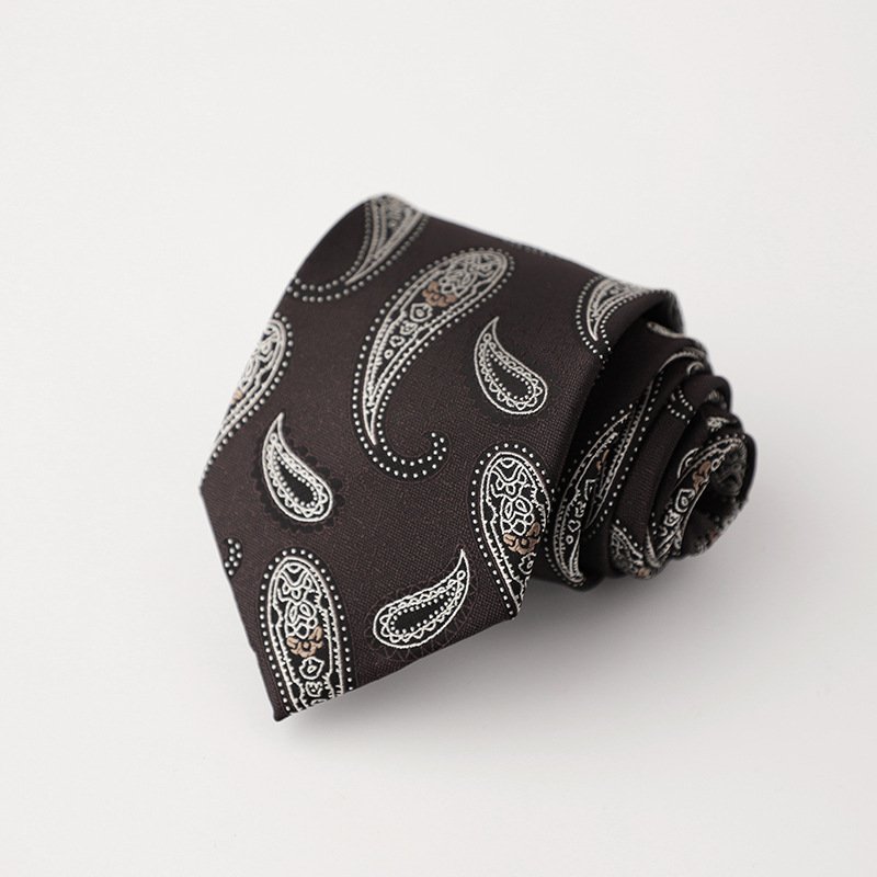 Gentlemen Wedding Polyester Fabric Retro Style Neck Tie Professional Business Jacquard Printed Image Men's Casual Ties 145*8 cm