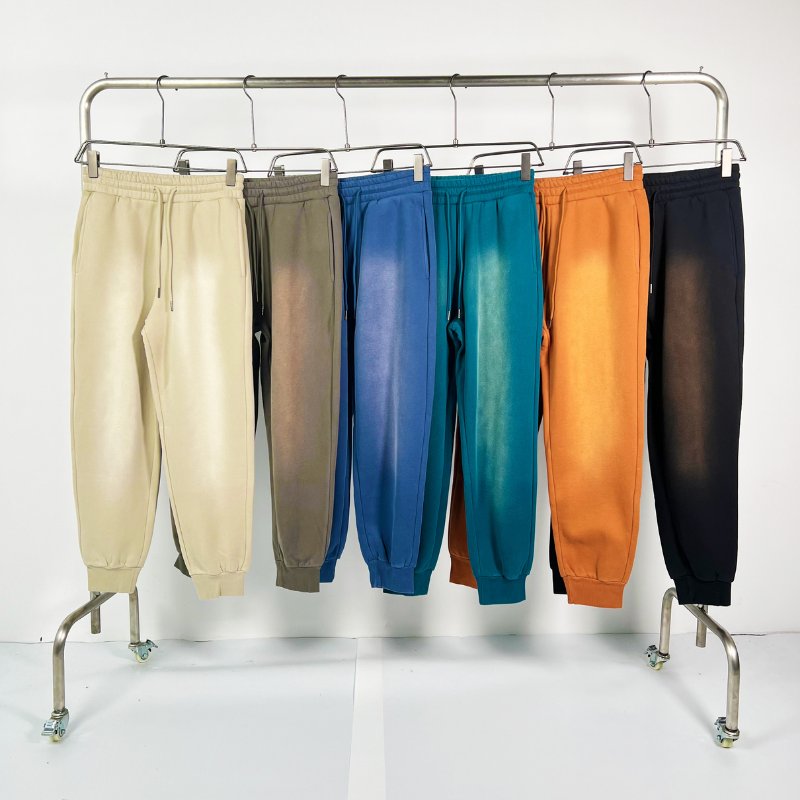 Custom Aicd Washed Oversized Leg tied Men baggy Sweatpants For Men Manufacturer Blank Wide Street Wear Colorful Sweatpants