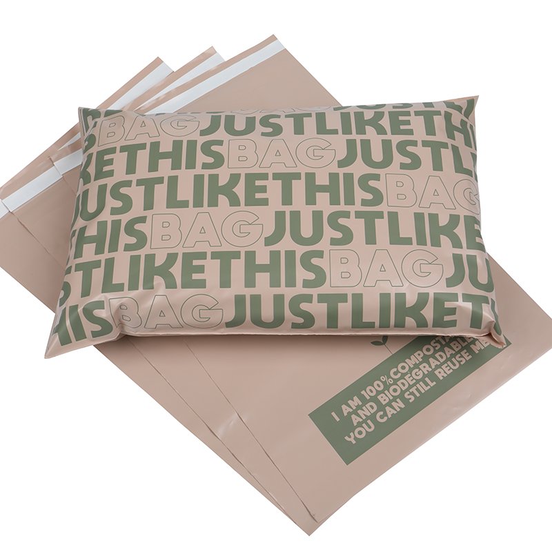 New Customized logo biodegradable Mailing bags with peel & seal closure eco friendly personalised mailing bags (ML412)
