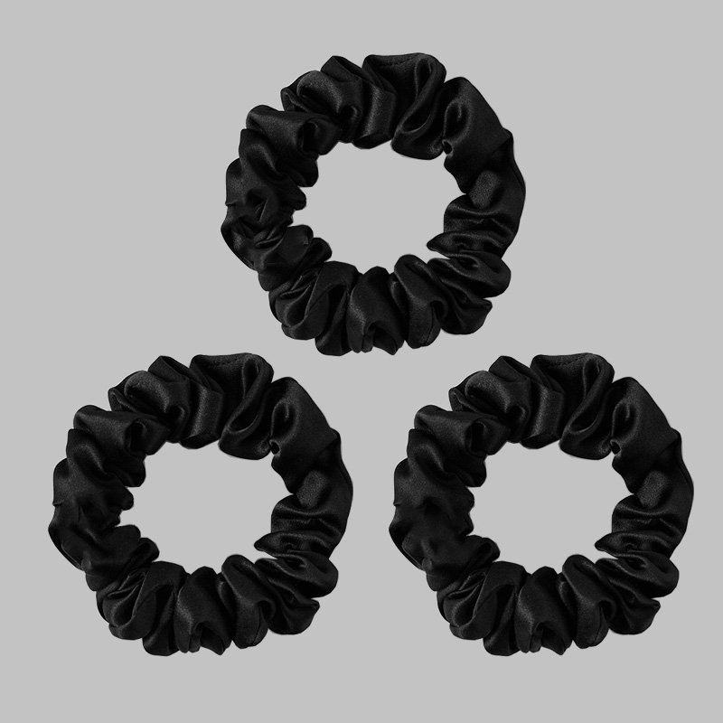 Wholesale Private Custom Logo Silk Satin Hair Accessories Hair Tie Scunchies for Women