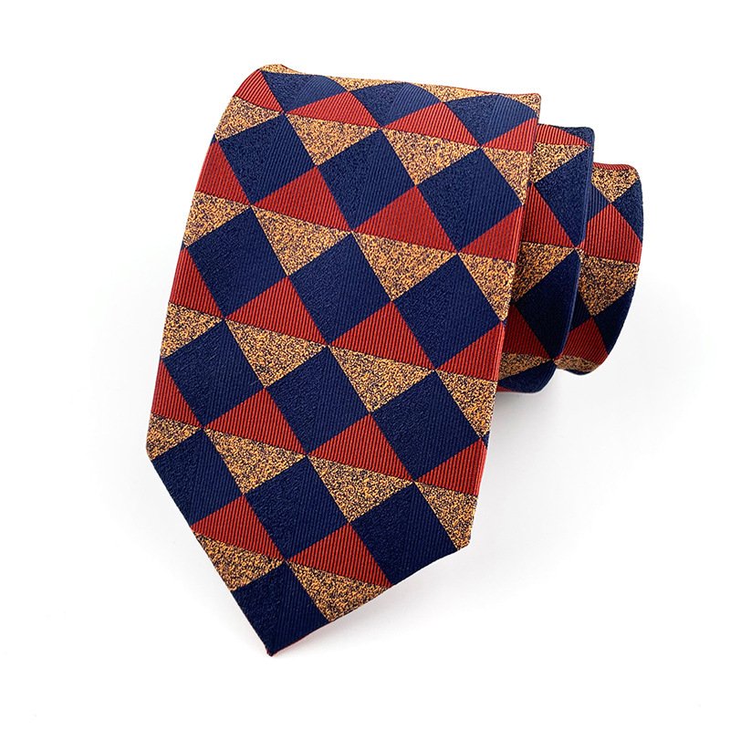 Shengzhou Custom Handmade Blue Checked Polyester Self tie Bow Ties Silk Formal Necktie in 8cm For Men