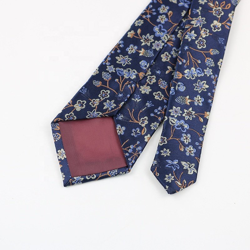 Top quality hot sale polyester ready to ship necktie flowers pattern men's necktie men's official floral ties for men
