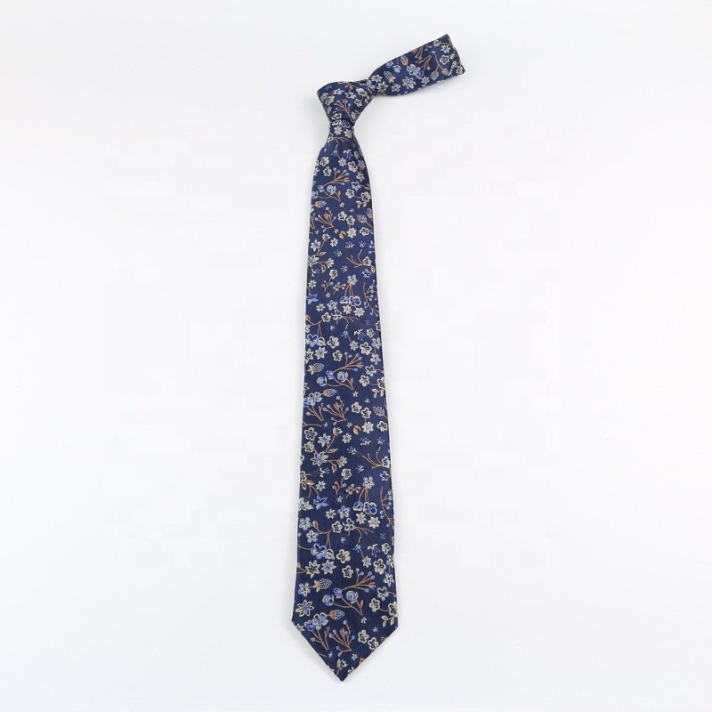 Top quality hot sale polyester ready to ship necktie flowers pattern men's necktie men's official floral ties for men