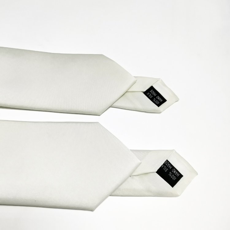 White Silk Neck Tie For Painting Man Silk Tie For Wedding