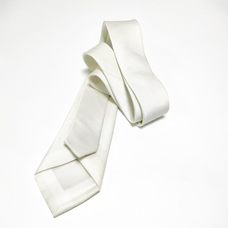 White Silk Neck Tie For Painting Man Silk Tie For Wedding