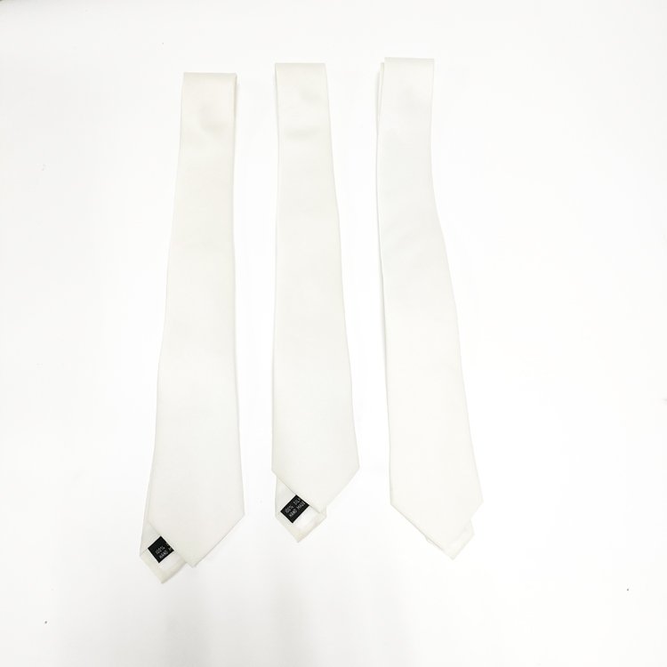 White Silk Neck Tie For Painting Man Silk Tie For Wedding