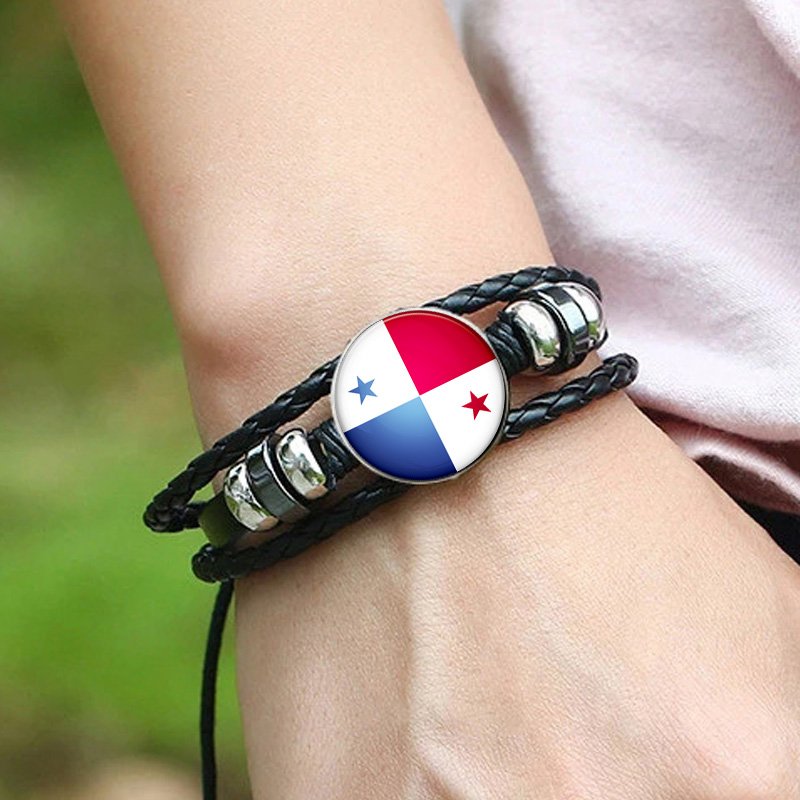 60 Models Caribbean Panama Flag Map Tie Clip Lapel Pin Ring Brooch Cuff Link Necklace Bracelet Earrings Key Chain Jewelry Set