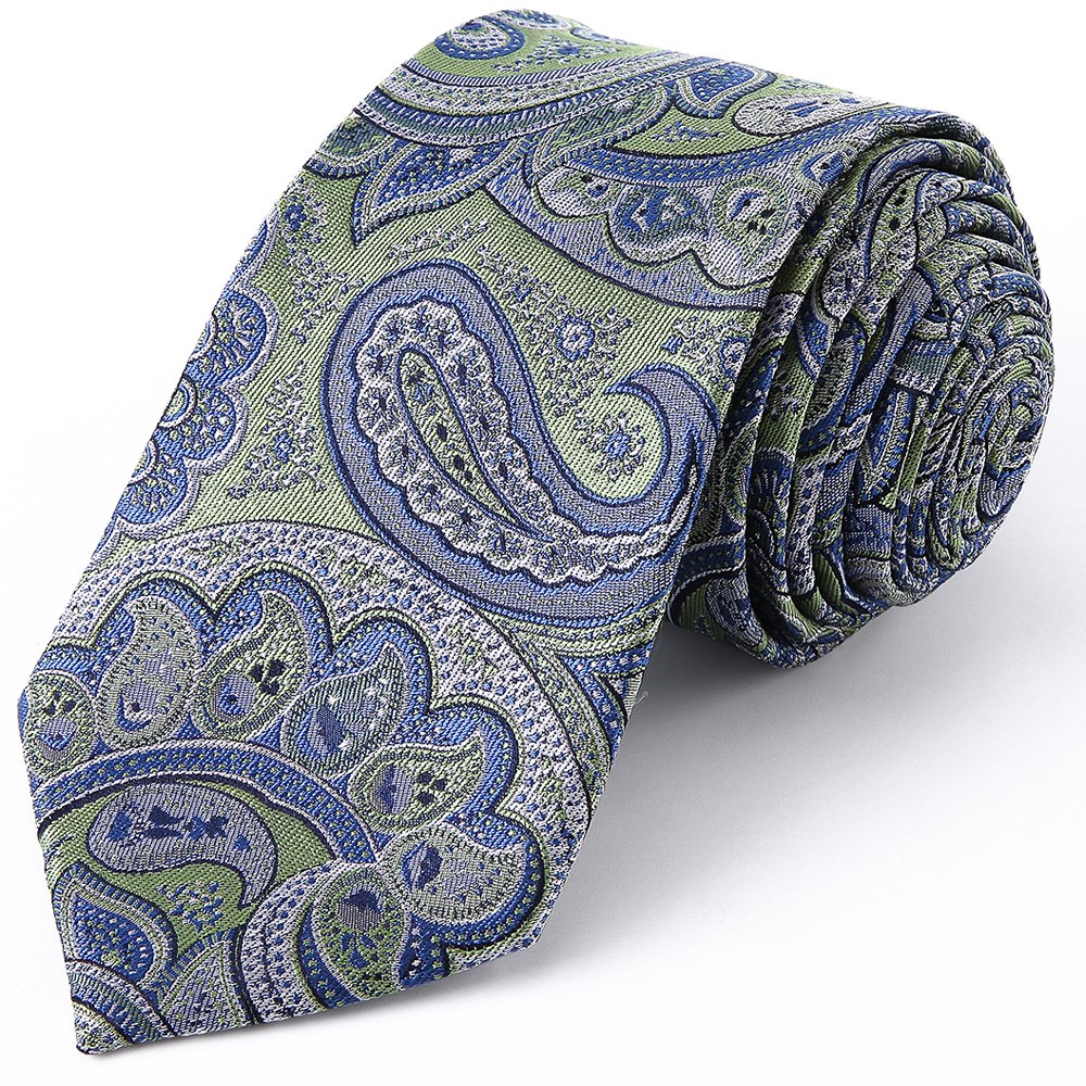Mens Floral Ties Silk Jacquard Woven Christmas Tie Paisley Necktie Gravata Classic Fashion Business Wedding Tie for Men Poly Bag