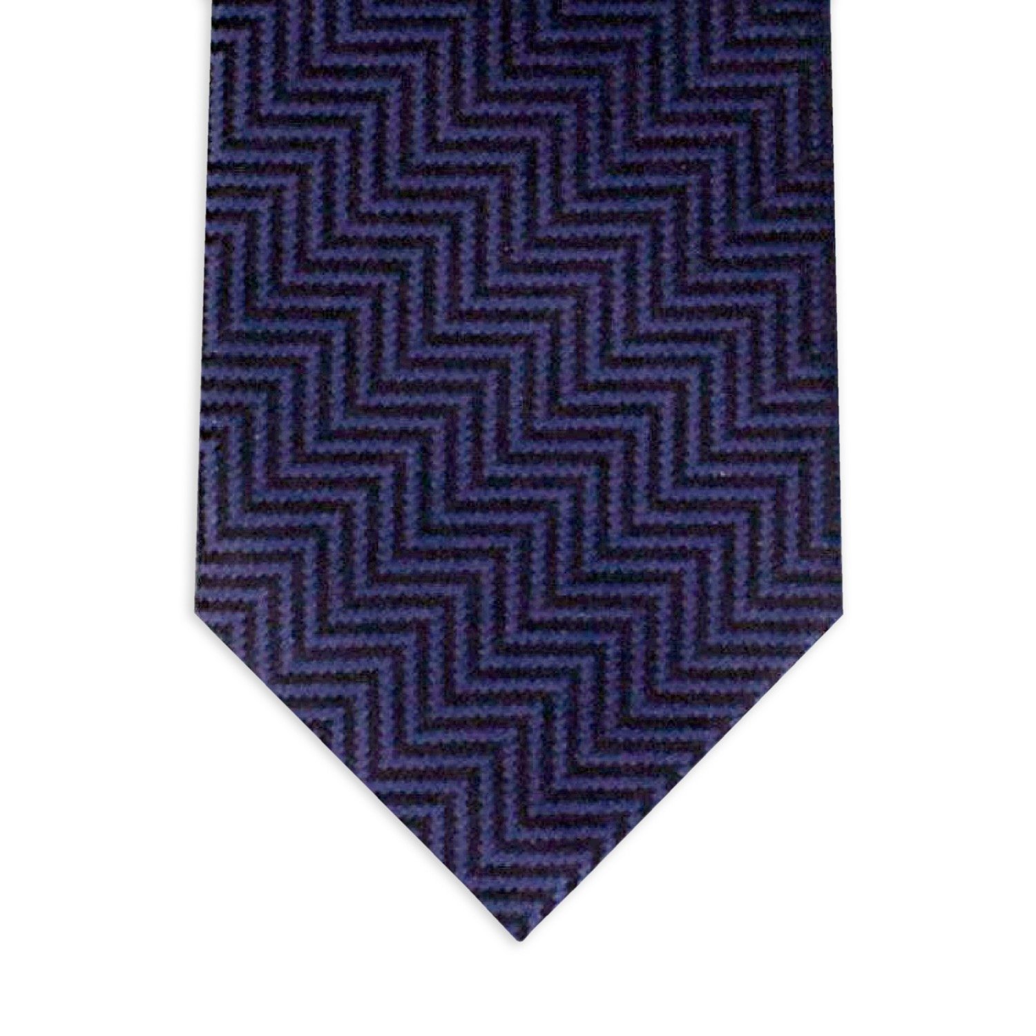 Jacquard Milano Navy Blue Elegant Italian 100% Silk Seven Fold Neck Tie Classic Business Floral Printed Design Formal Special