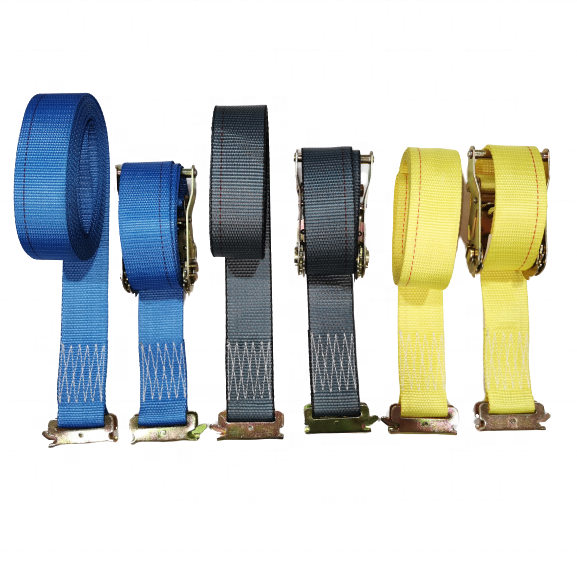 10M Polyester Cargo lashing belt/Flat hook ratchet straps tie down for transportation