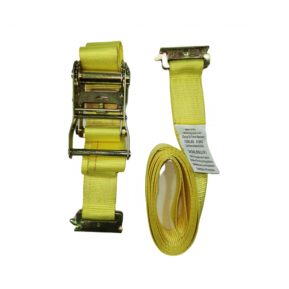 10M Polyester Cargo lashing belt/Flat hook ratchet straps tie down for transportation