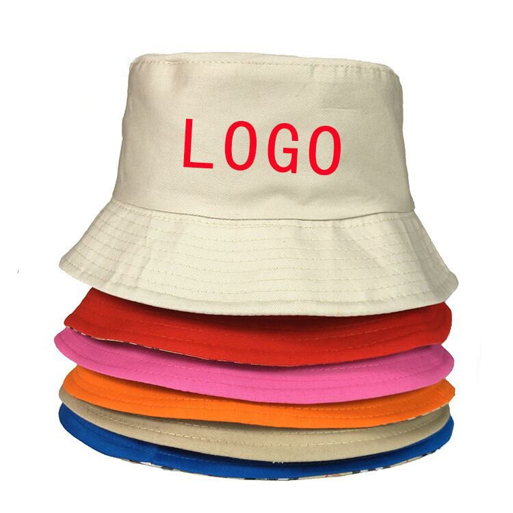 Wholesale Solid Color traveling double sided sun visor hat beach unisex fisherman hat 100% pure cotton bucket hat