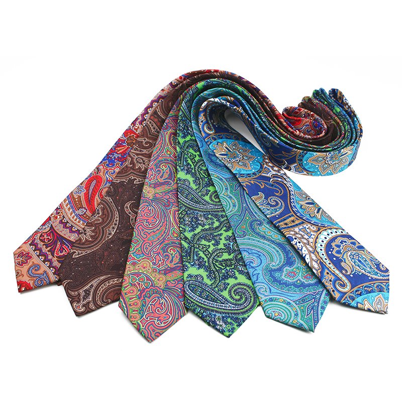 Luxury Corbatas de seda Custom Neckties Men Silk Wholesale Paisley Neck Ties For Men