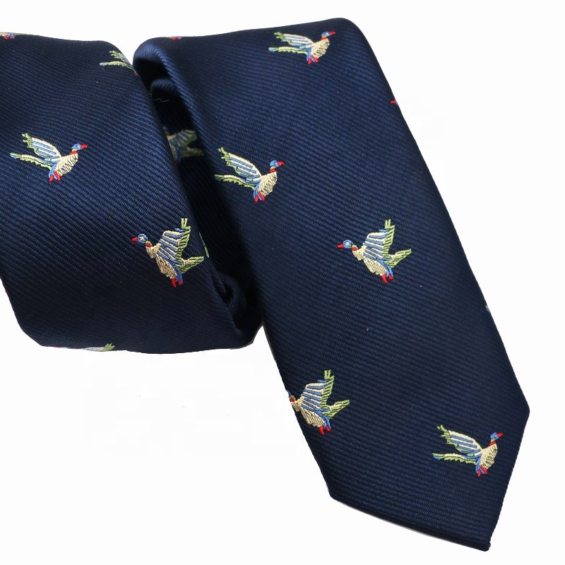Custom Logo Tie, Designer Men's Animal Embroidery Business Leisure Tie Elephant Bird Bear Cartoon Animal Series Casual Ties
