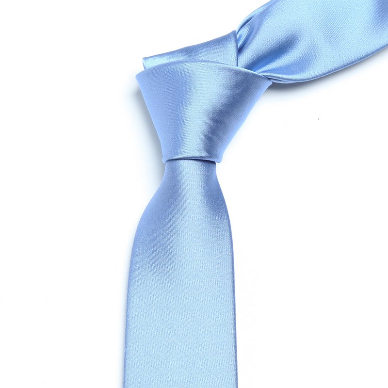 Mens custom private label solid color slim men's neck ties light grey wedding necktie high quality satin polyester tie for men