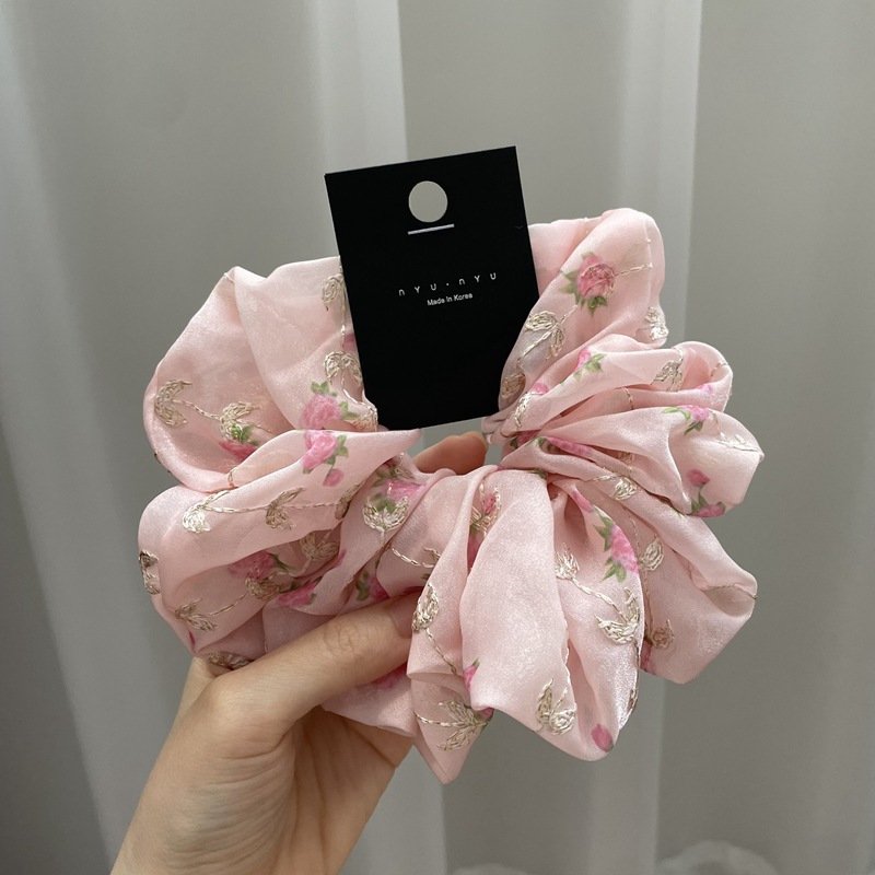 HHFS Wholesale Customize Bridal Hair Accessories Luxury Hair Band Sports Polyester High-Quality Custom Scrunchie Hair Tie