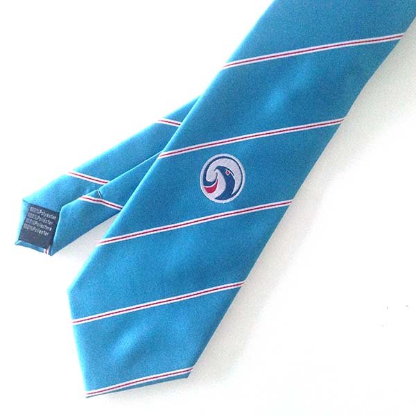 Design Your Own Fraternity Pattern Neckties Black Blue Striped Silk Men Logo tie