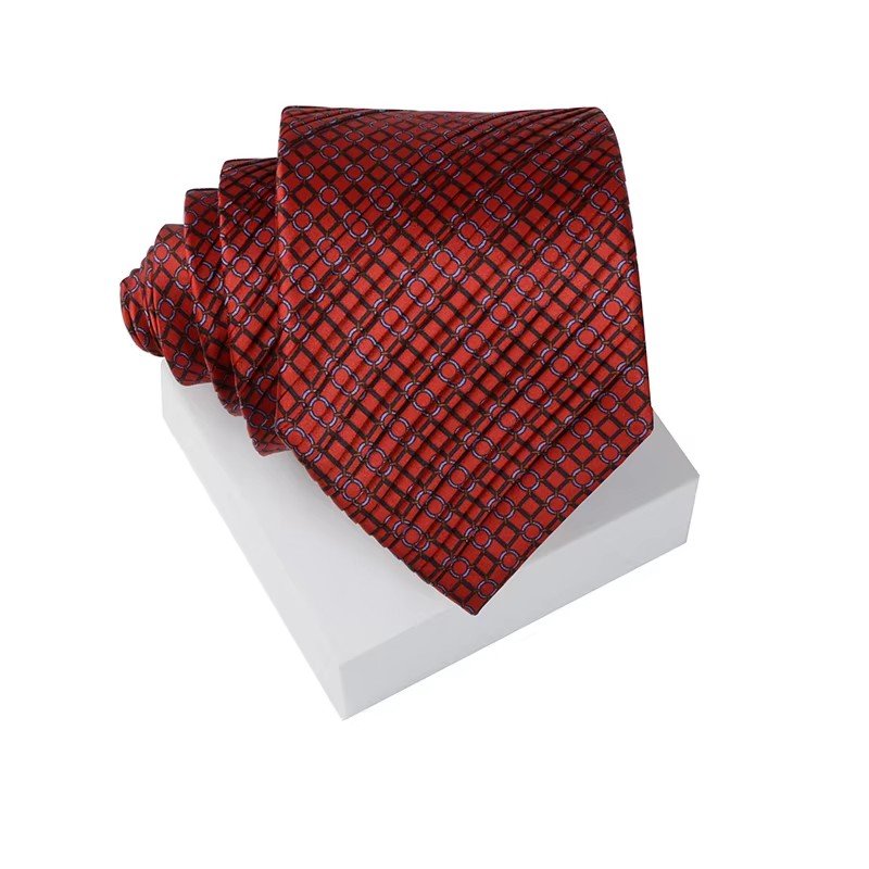 2024 New Arrival Luxury Top-grade Men Business Silk Printed Tie Custom Logo 100% Natural Silk fabric Pleated Necktie