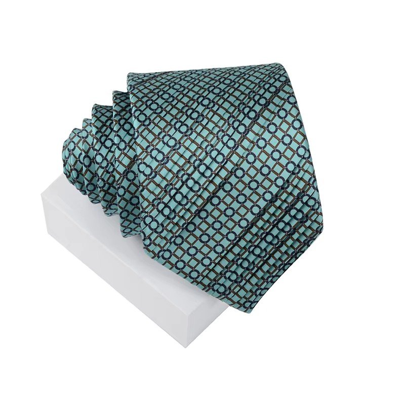 2024 New Arrival Luxury Top-grade Men Business Silk Printed Tie Custom Logo 100% Natural Silk fabric Pleated Necktie