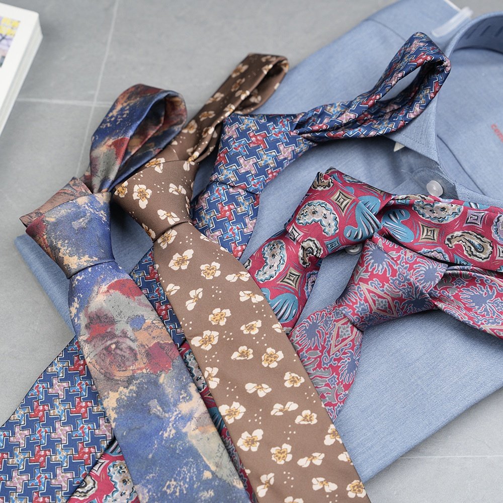 Cheap hot sale top quality gravatas para homens texture print tie cravatte-divertenti 7cm neckties vintage 100% for men