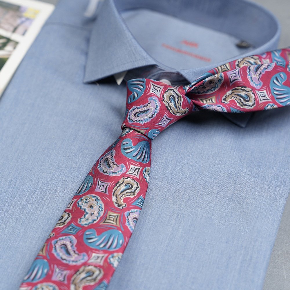 Cheap hot sale top quality gravatas para homens texture print tie cravatte-divertenti 7cm neckties vintage 100% for men