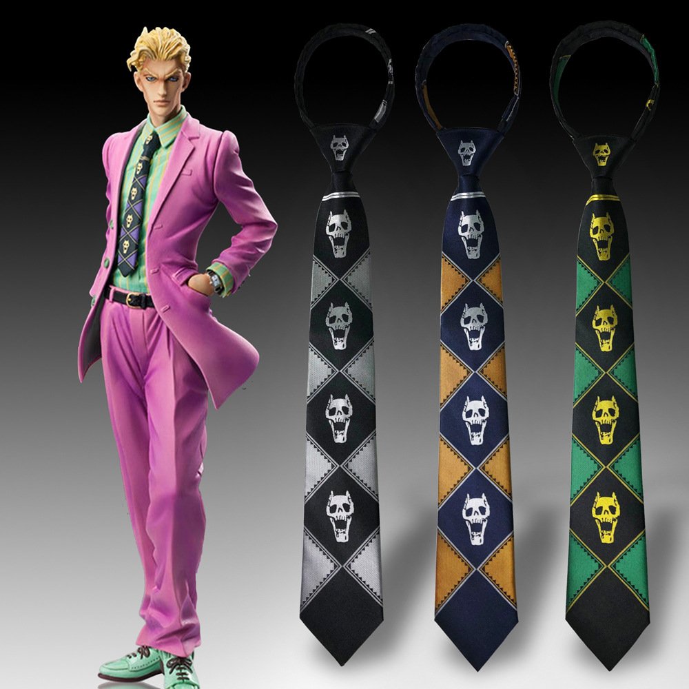 wholesale Japanese jojo tie Kira Yoshida skeleton men's and women's anime cosplay hand play jk two yuan