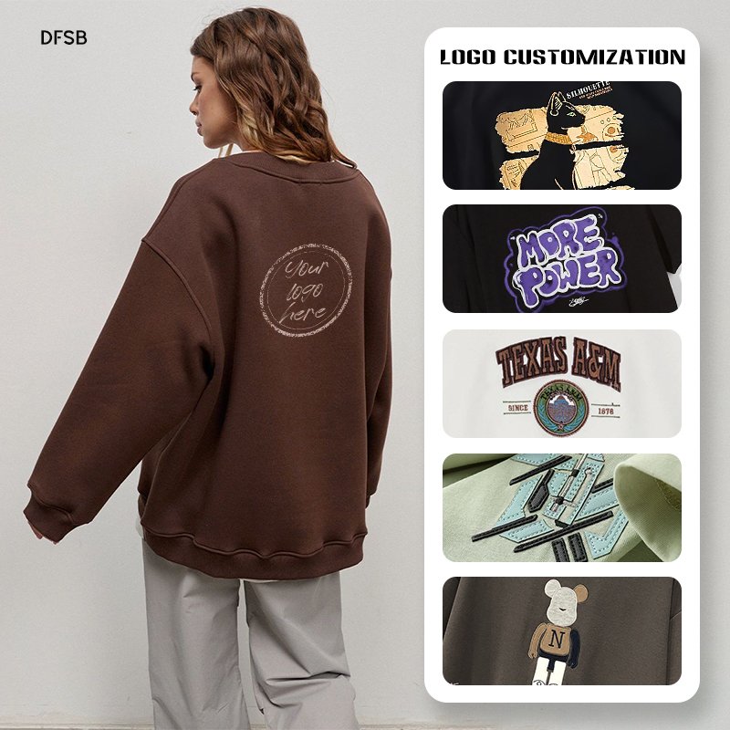 520gsm oversized sweatshirt custom logo crewneck blank tracksuit heavyweight unisex men's women's hoodies & sweatshirts sweater
