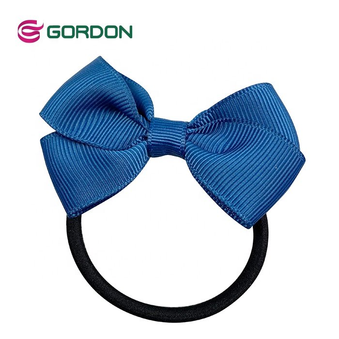 Gordon Ribbons Polyester Boutique Ribbon Bows Elastic Hair Ties Ponytail Holder Hair Bands Girls Hair Decorations