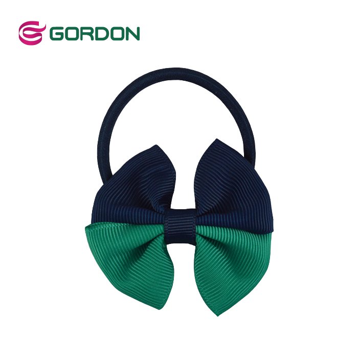 Gordon Ribbons Polyester Boutique Ribbon Bows Elastic Hair Ties Ponytail Holder Hair Bands Girls Hair Decorations